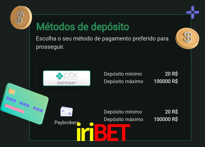 O cassino iribet oferece uma grande variedade de métodos de pagamento